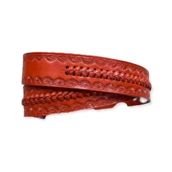 Silver Wolf Belt - Cognac