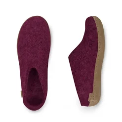 Slip-on with Leather Sole - Cranberry
