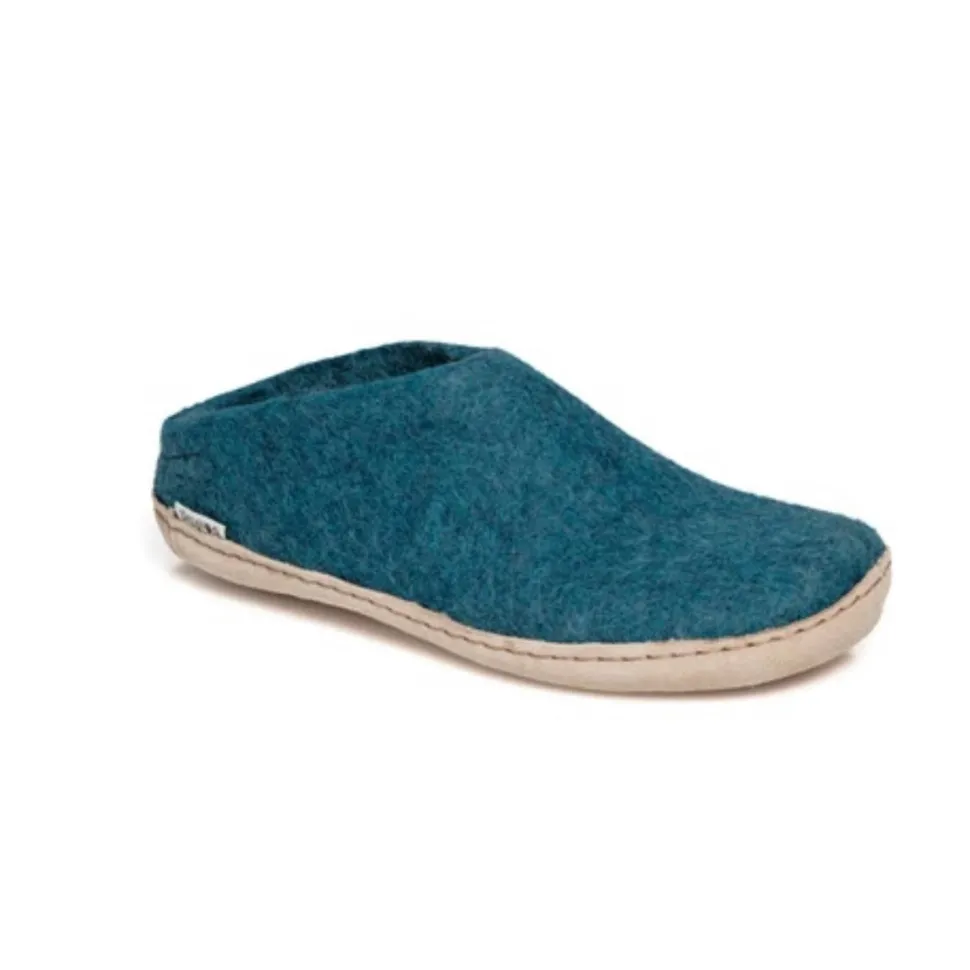 Slip-on with Leather Sole - Petrol