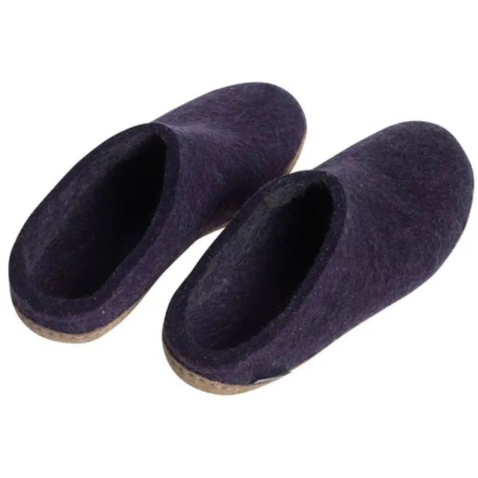 Slip-on with Leather Sole - Purple