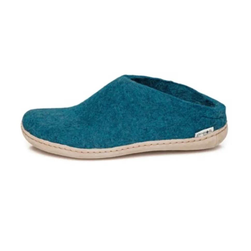 Slip-on with Leather Sole - Petrol