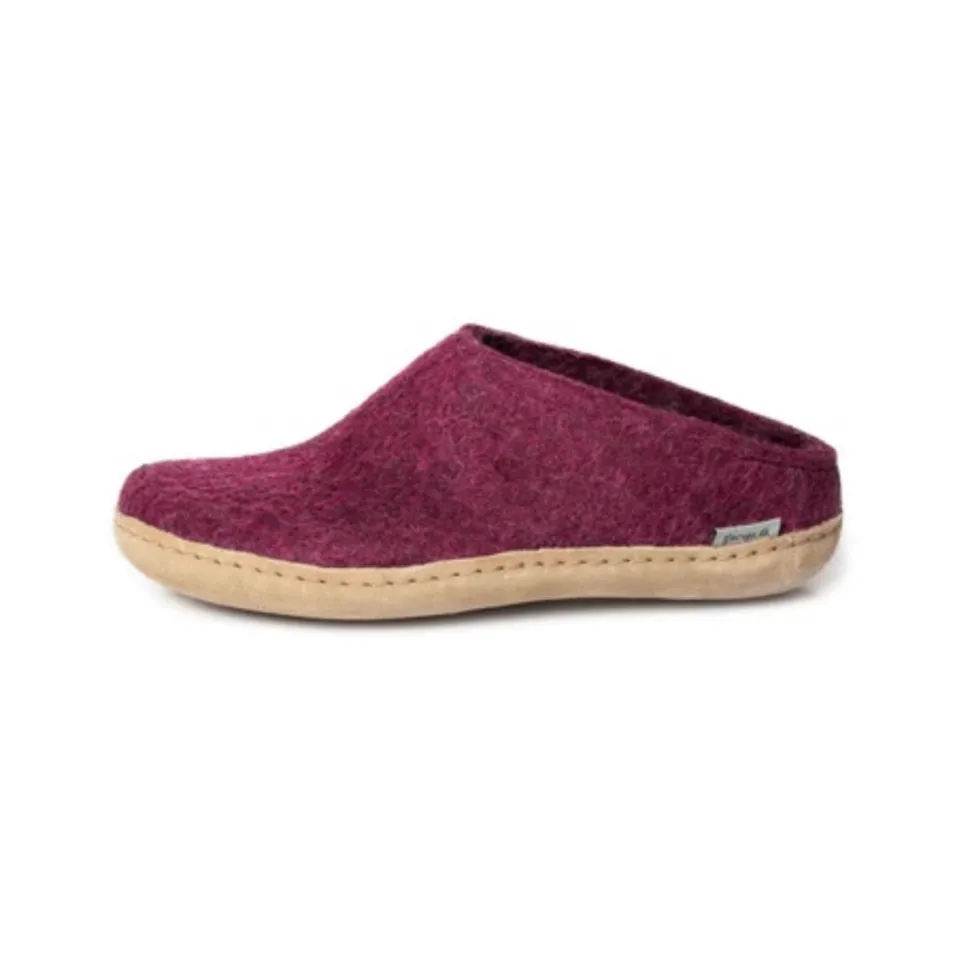 Slip-on with Leather Sole - Cranberry