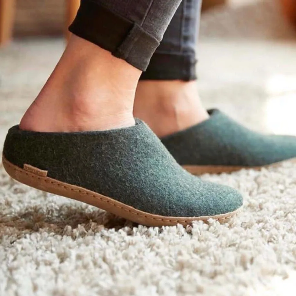 Slip-on with Leather Sole - Forest