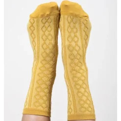 Solid Argyle Crew Sock - Yellow