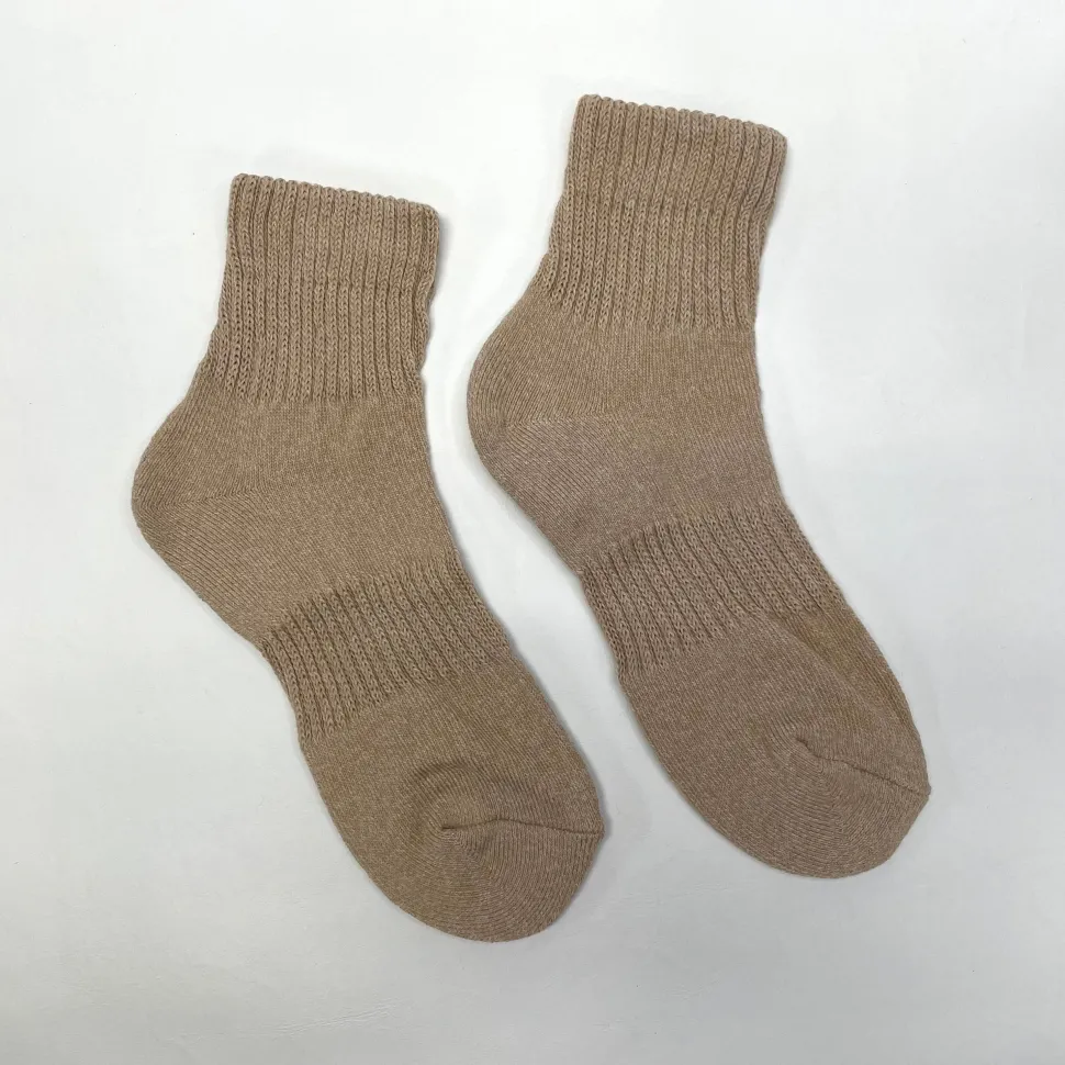 Solid Quarter Sporty Socks - Taupe Mix