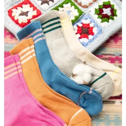 Striped Ankle Detail Casual Socks - H Grey