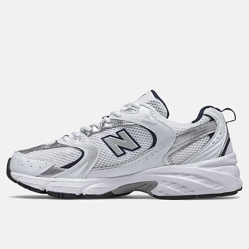 530 - White with Natural Indigo