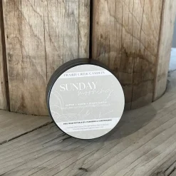 Wood Wick Tin Candle 4 oz - Sunday Morning
